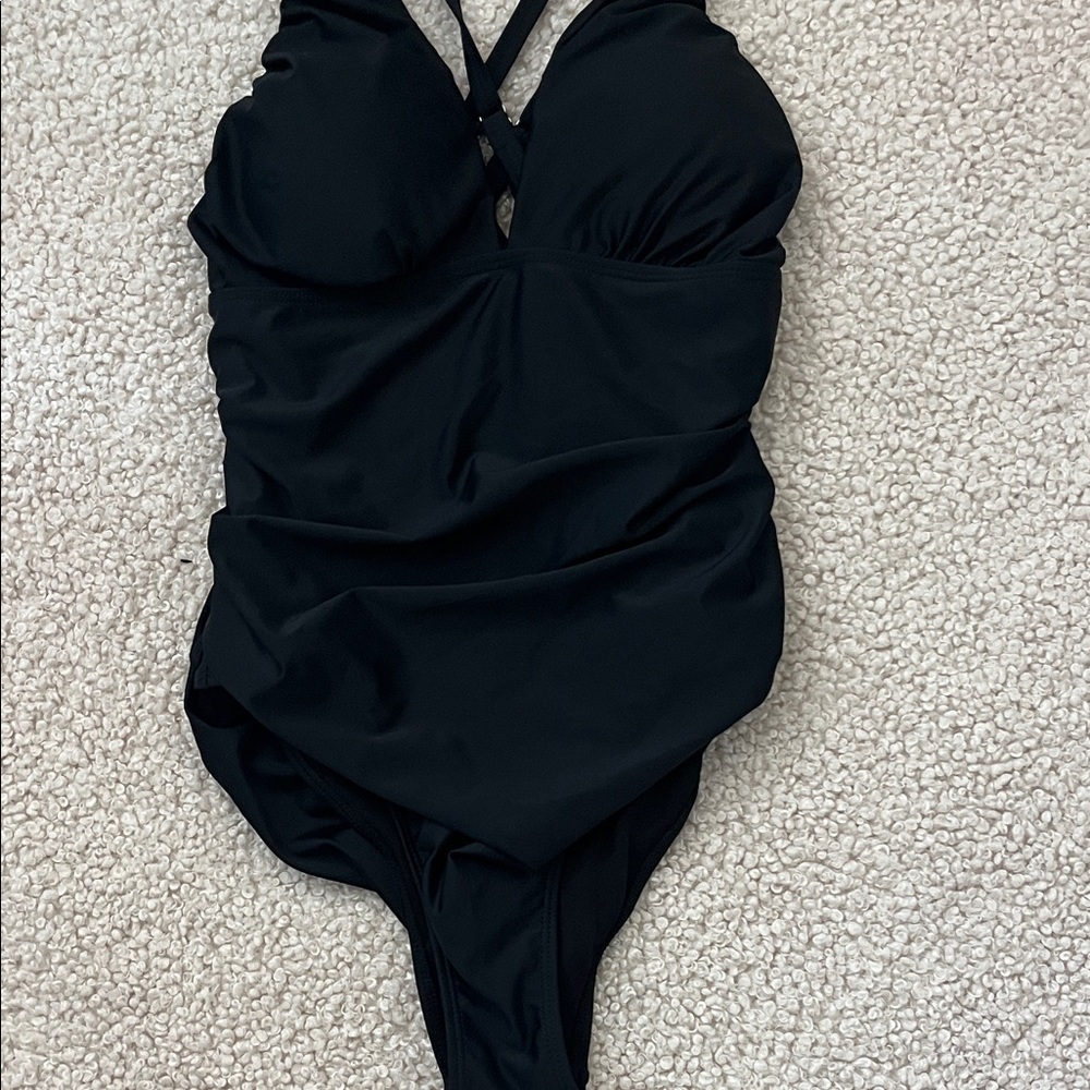 Womens Black One Piece Swimsuit nwt sz M